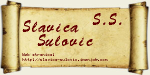 Slavica Šulović vizit kartica